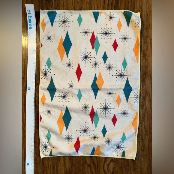 Starburst MCM 2 dish towels +1 dish mat excellent design - Picture 7 of 8